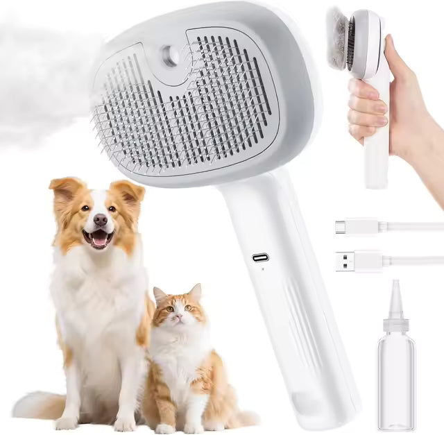 Steam brush for dogs/cats